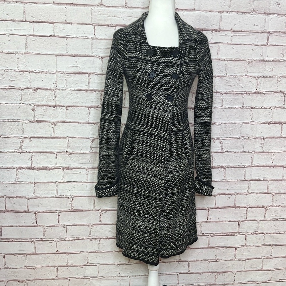 Semantiks Angora Blend Double Button Knit Sweater Coat Duster XS